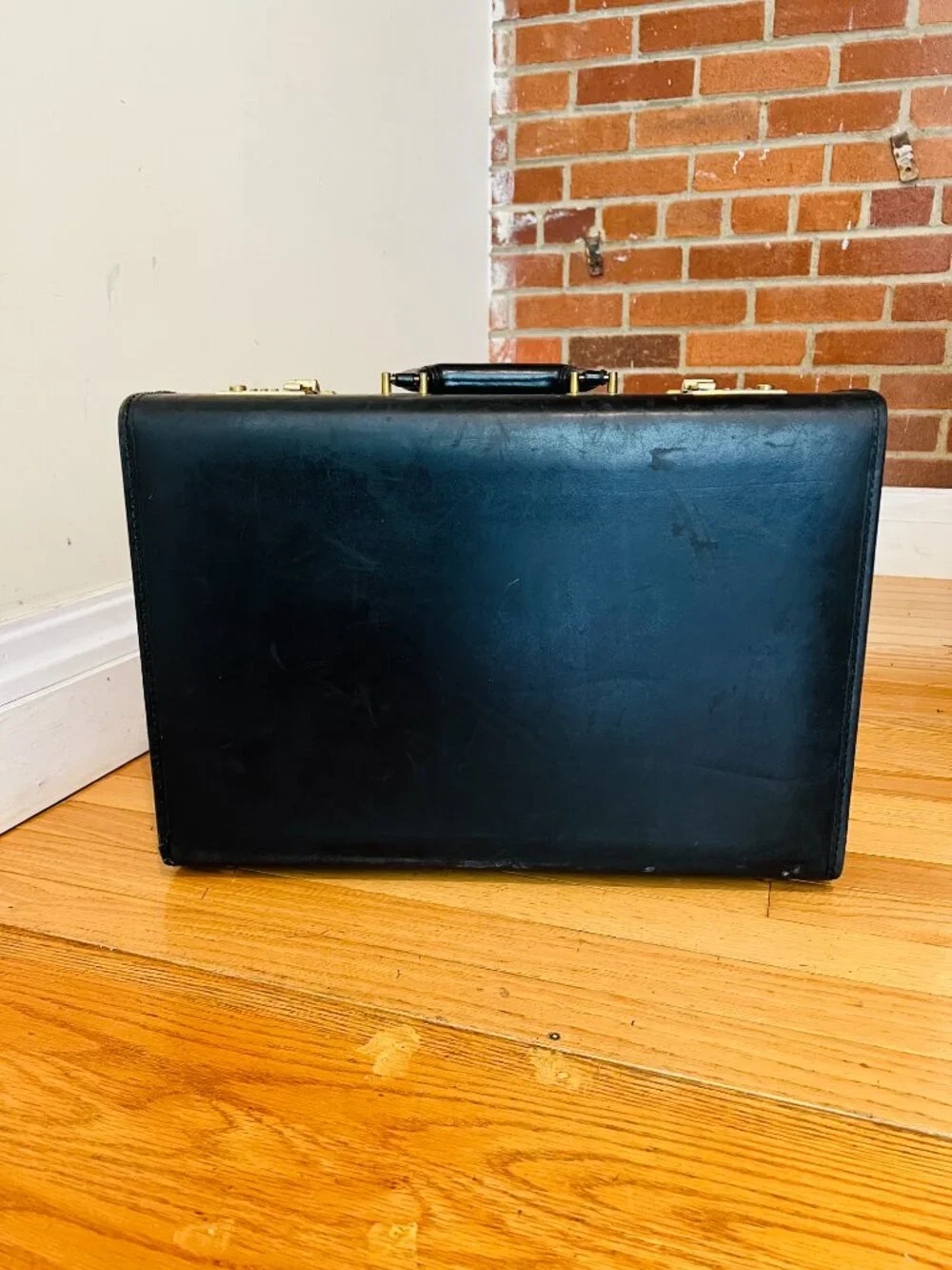 Coach Black Leather Hard Sided 4.5